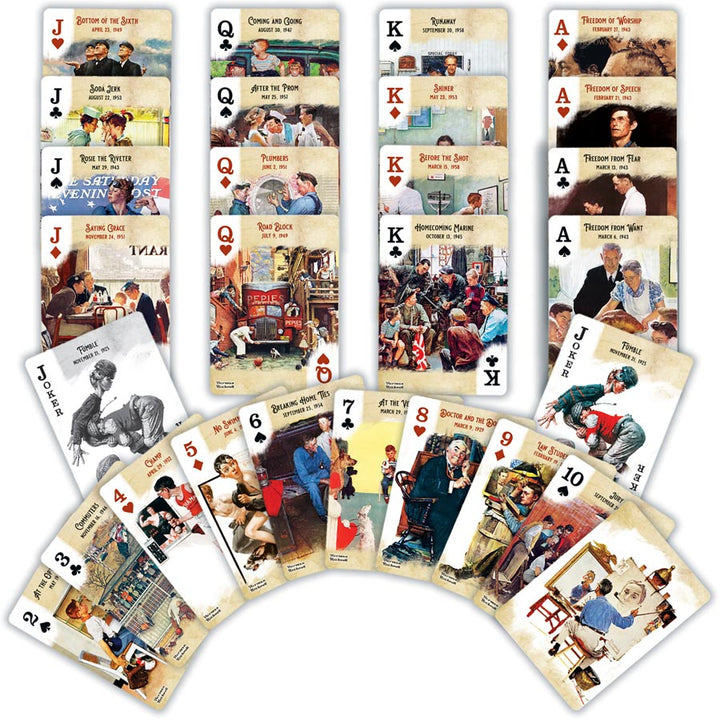 Norman Rockwell Saturday Evening Post Playing Cards