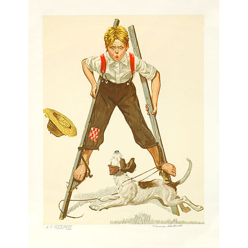 Boy on Stilts 31x24 Artist Proof