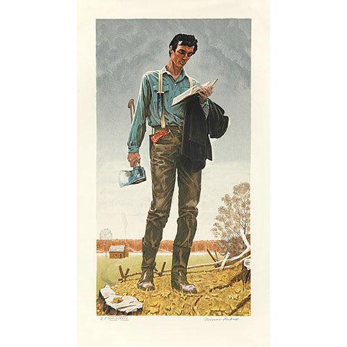 Young Lincoln (Lithograph) 34x17 Artist Proof