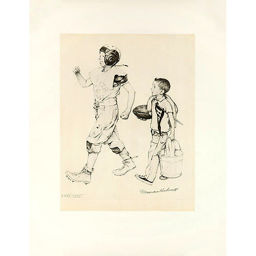 Norman Rockwell Football Hero Signed Limited Edition Print from