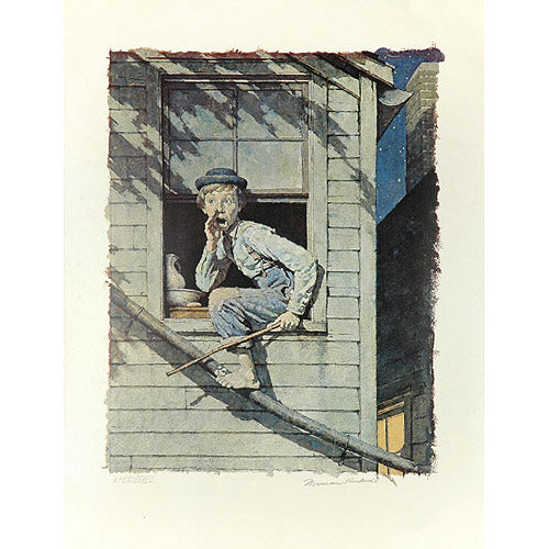 Tom Sawyer, Sneaking Out (Color) 26x20 Artist Proof