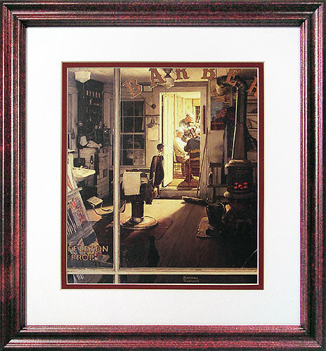 Shuffleton's Barbershop 13.5 x 12.5 Framed Print