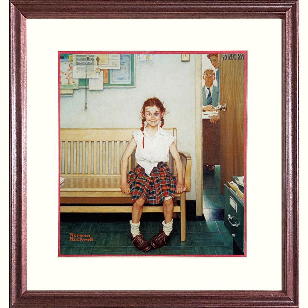 The Young Lady with the Shiner 17x18 Framed Offset Print