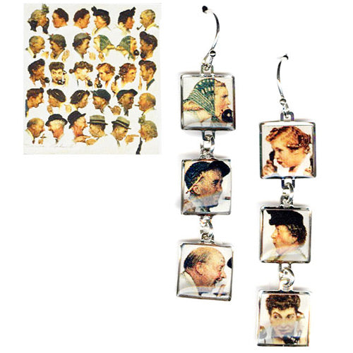 Norman Rockwell The Gossips Earrings
