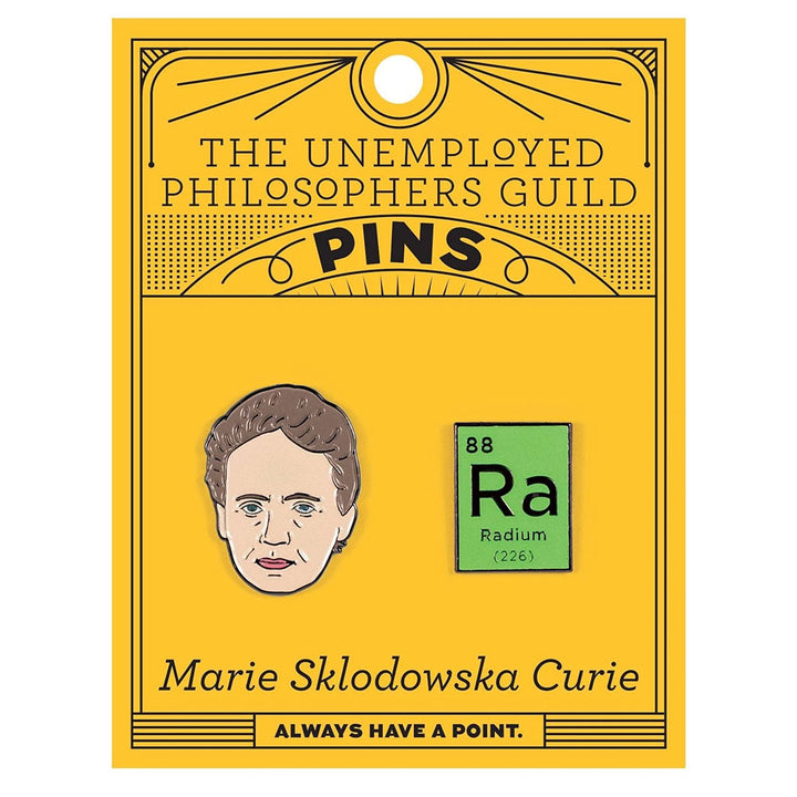 Curie & Radium Enamel Pin Set (Glow in the Dark)