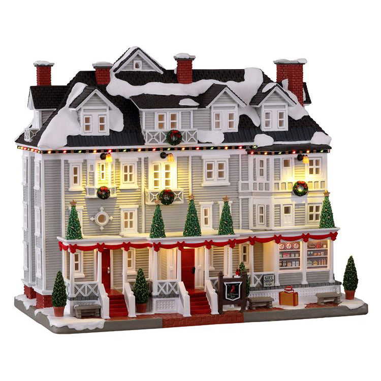 Norman Rockwell Red Lion Inn Christmas on Main Street Stockbridge