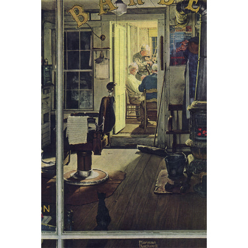 Shuffleton's Barber Shop Postcard