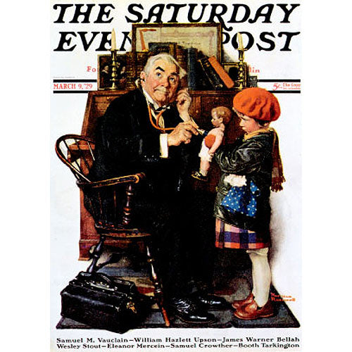 Doctor and Doll Postcard