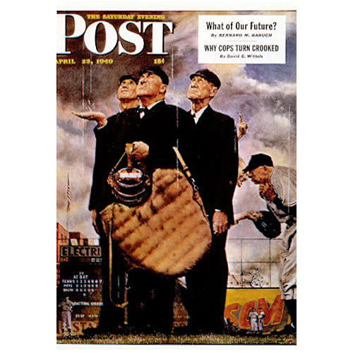 Tough Call (Bottom of the Sixth, Game Called Because of Rain) Postcard