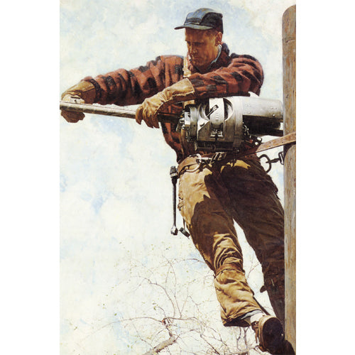 Lineman Postcard