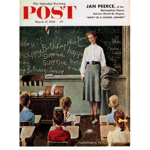 School Teacher (Teacher's Surprise, Happy Birthday Miss Jones) Postcard