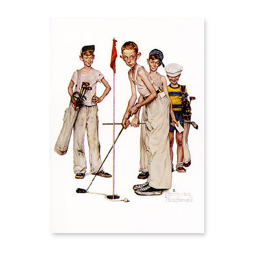 Sporting Boys Golf Postcard