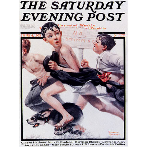 No Swimming Postcard – Norman Rockwell Museum Store