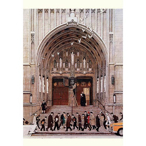 絵画 eyes well up Lift up Thine Eyes Postcard – Norman Rockwell Museum Store
