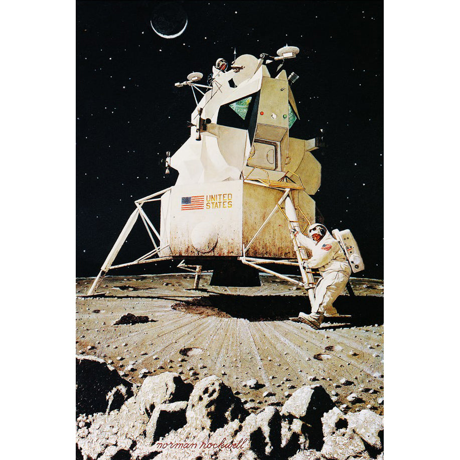 Man on the Moon (United States Space Ship on the Moon) Postcard