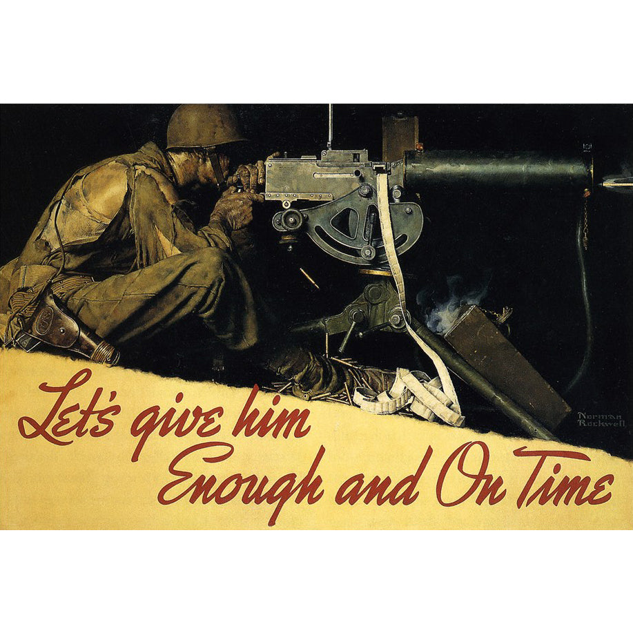 Let's Give Him Enough and on Time Postcard