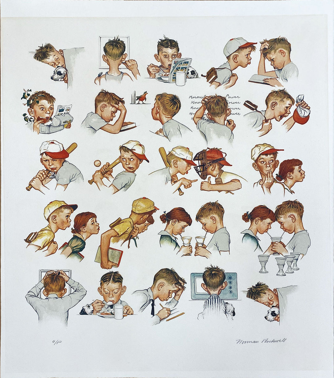 Day in the Life of a Boy Signed Lithograph