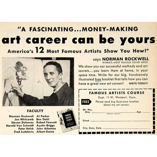 Drawing Lessons from the Famous Artists School