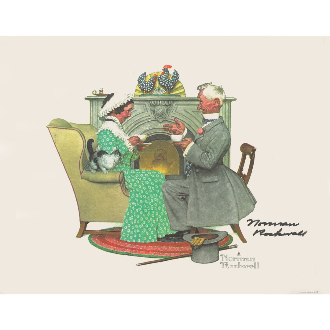 Gaily Sharing Vintage Times Signed Print