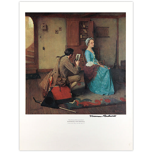 Colonial Silhouette Artist Signed Print