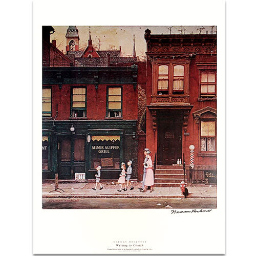 Walking to Church Signed Print – Norman Rockwell Museum Store