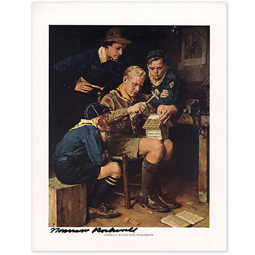 America Builds For Tomorrow Signed Print