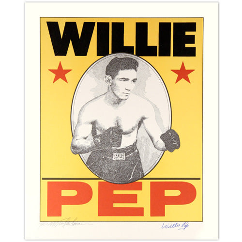 Murray Tinkelman: Willie Pep Signed Print