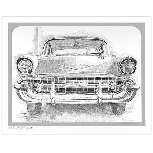 Murray Tinkelman: 1957 Chevrolet Bel Air Signed Print