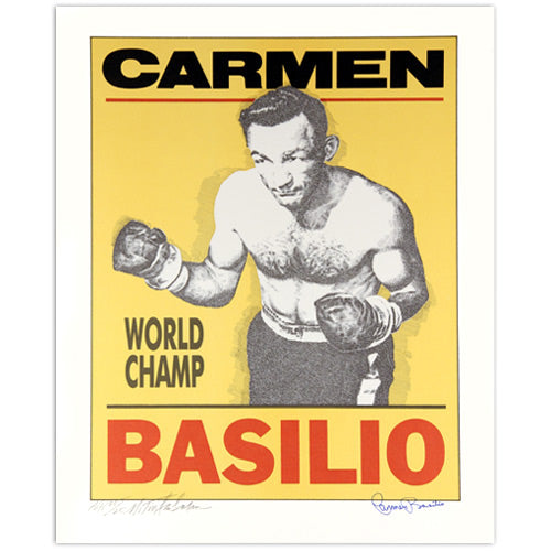 Murray Tinkelman: Carmen Basilio Signed Print