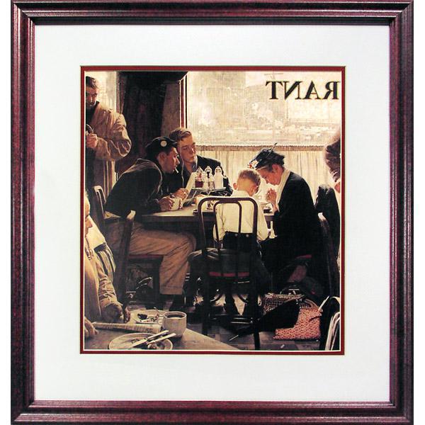 Saying Grace - Framed Offset Print - 17x18 – Norman Rockwell