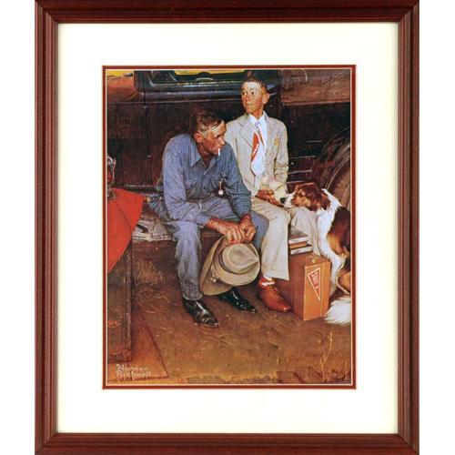 Breaking Home Ties - Framed Offset Print - 17x18 – Norman Rockwell
