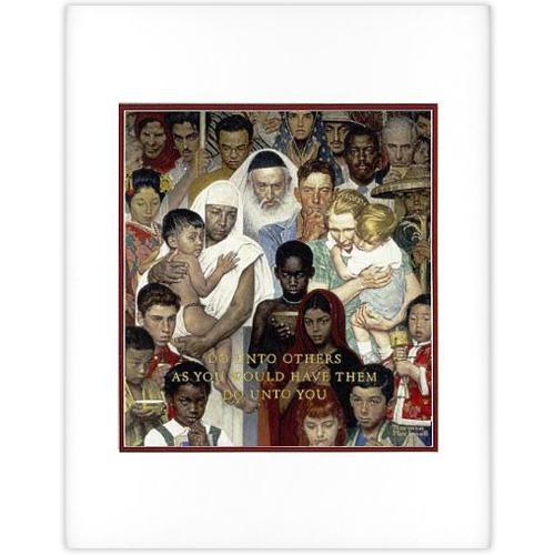 立浪 記念ボード Golden Rule - Matted Offset Print - 11x14 – Norman Rockwell Museum