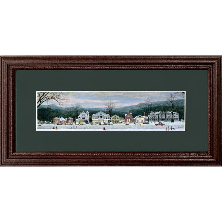 Main Street 6 x 12 Wood Framed Offset Print