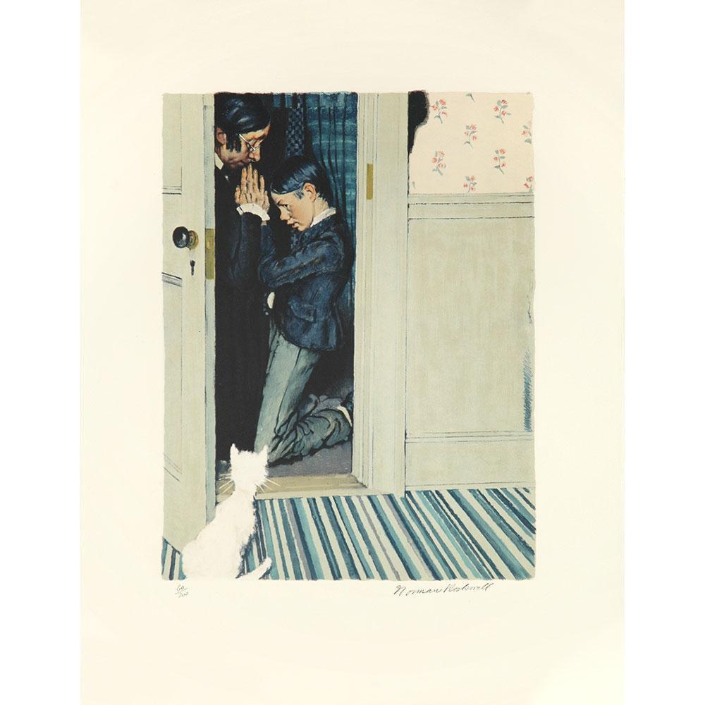 The Adventures of Huckleberry Finn: Huck Prays Signed Lithograph