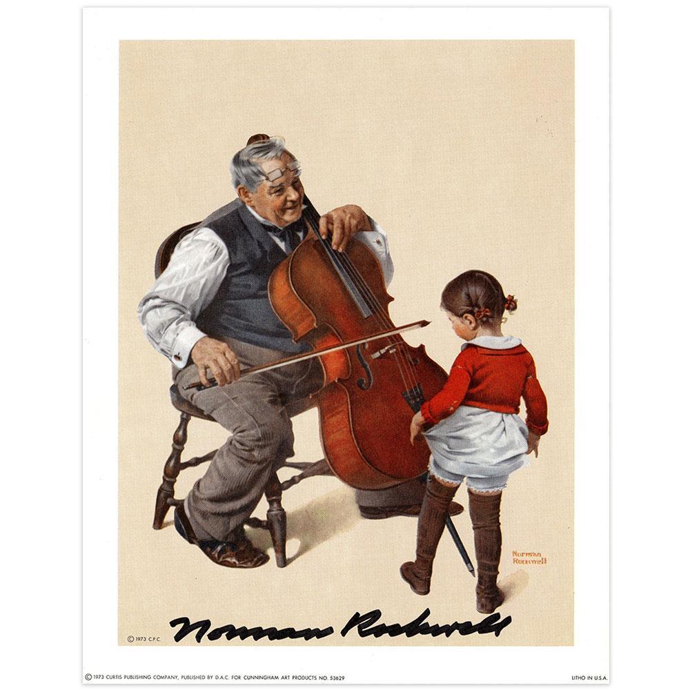 Meeting of the Minds (Cellist and Little Girl Dancing) Signed Print