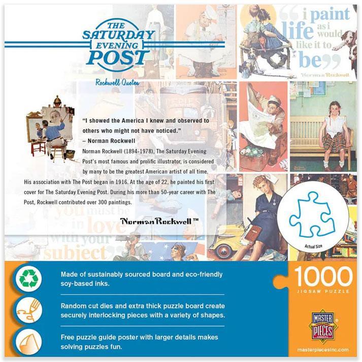 Norman Rockwell Quotes 1000 Piece Puzzle