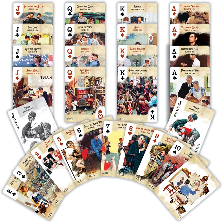 Norman Rockwell Saturday Evening Post Playing Cards