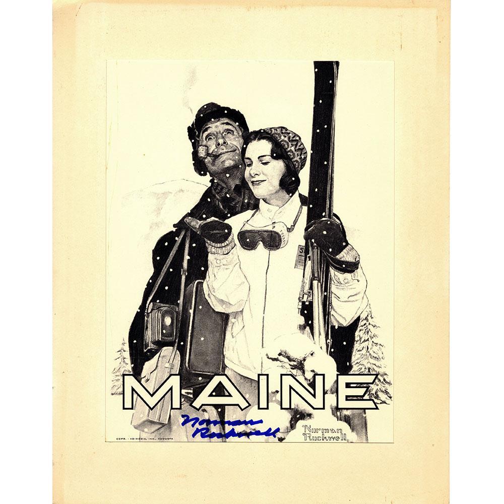 State of Maine: Skiers Signed Print