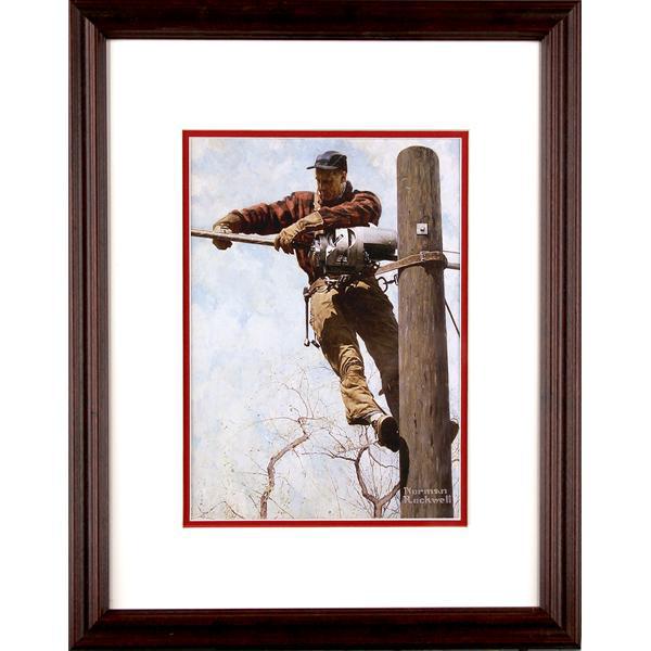 Lineman 16.5 x 13 Framed Offset Print