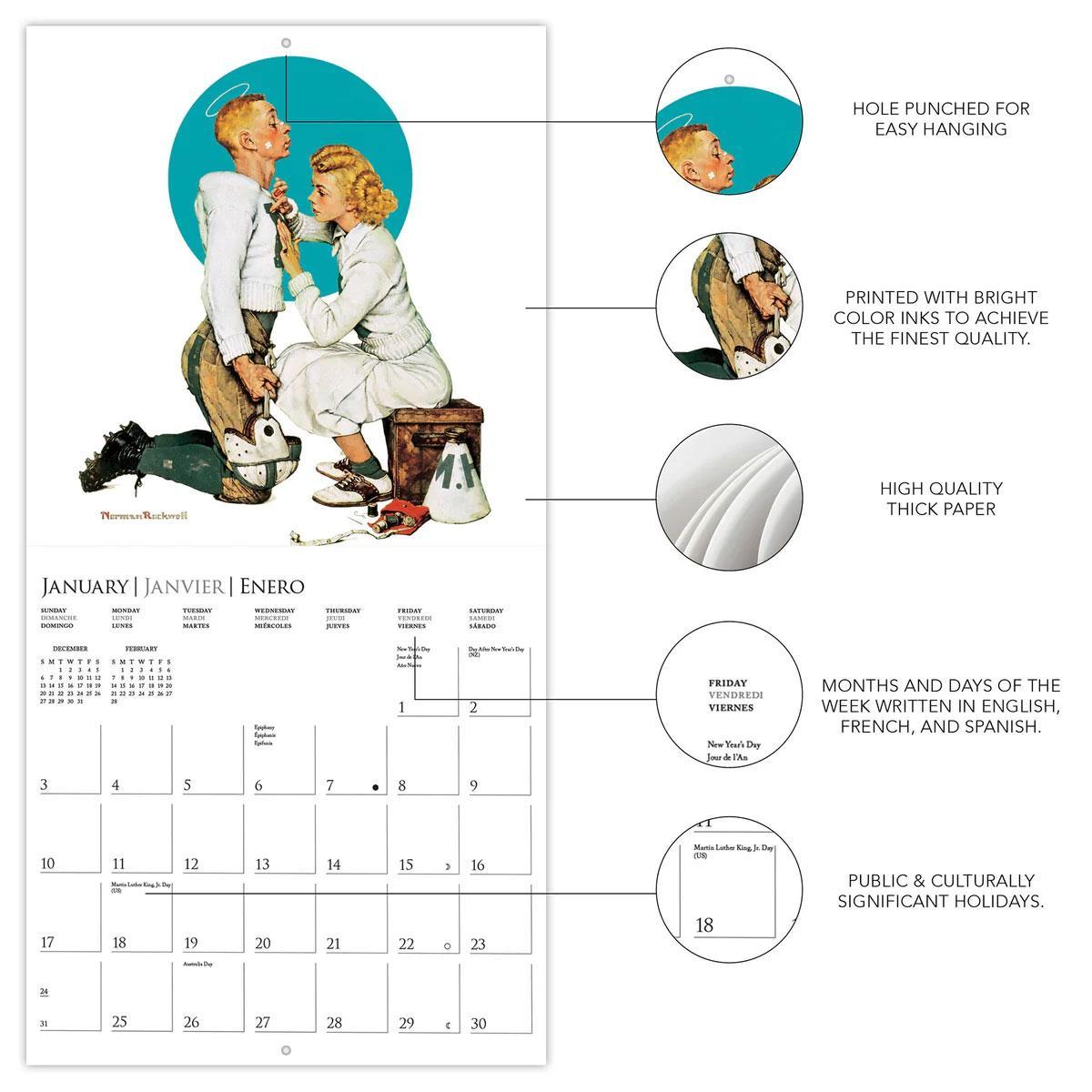 Norman Rockwell 2027 16-Month Large Wall Calendar – Norman