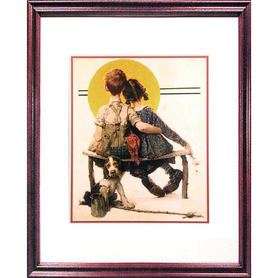 Puppy Love (Sunset, Spooners) 12 x15.5 Framed Offset Print