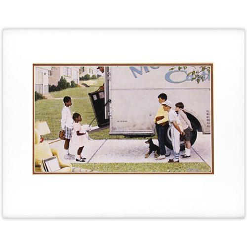 New Kids in the Neighborhood (Negro in the Suburbs, Moving Day) - Matted Offset Print - 14x18