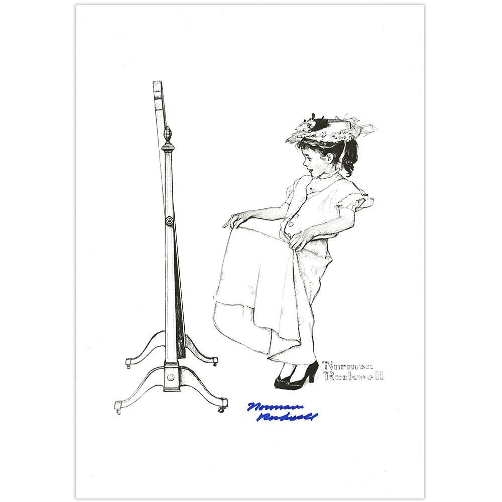 Girl at the Mirror Signed Print