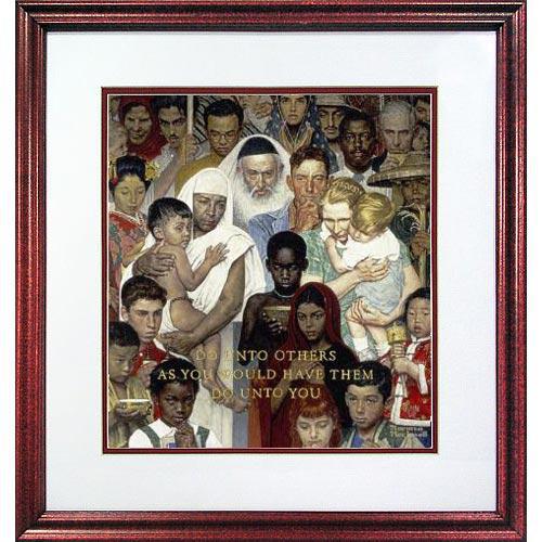 Golden Rule 17 x 18 Framed Offset Print