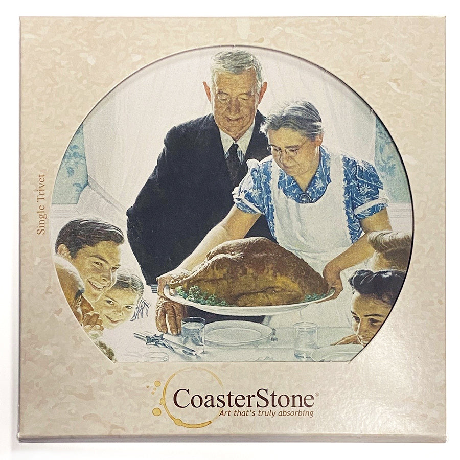 サリーページ　THE RETINOTIME Freedom From Want Sandstone Trivet – Norman Rockwell Museum Store