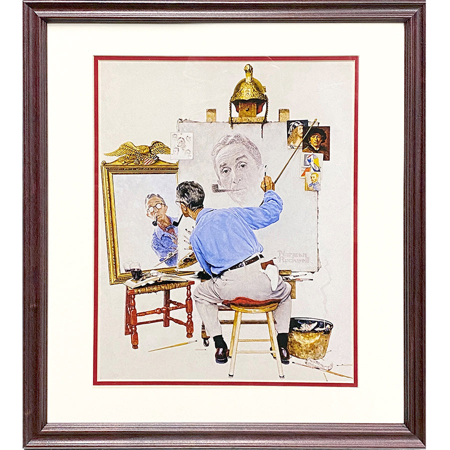 Triple Self Portrait 18 X 17 Framed