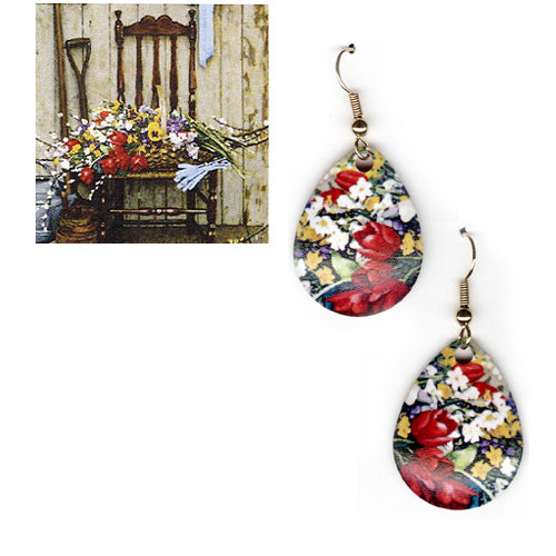 Norman Rockwell Spring Flowers Earrings