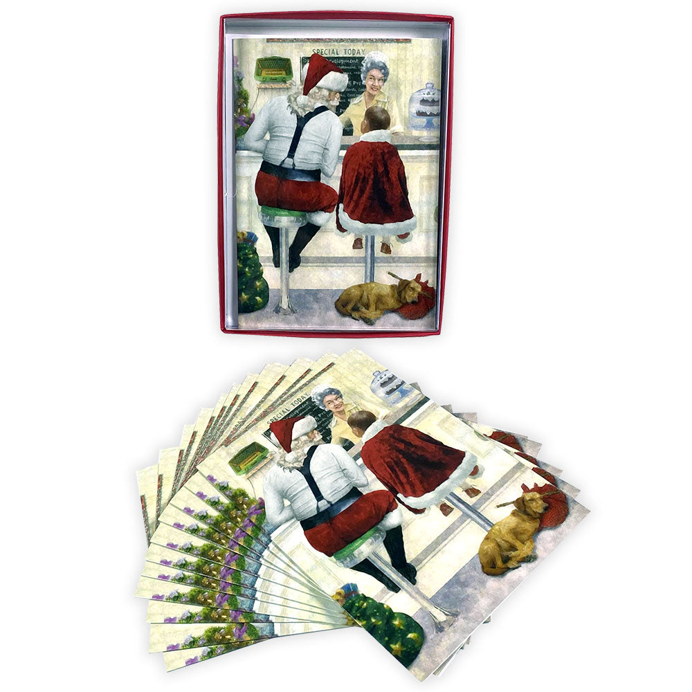 Box of 12 Norman Rockwell Inspired Holiday Cards