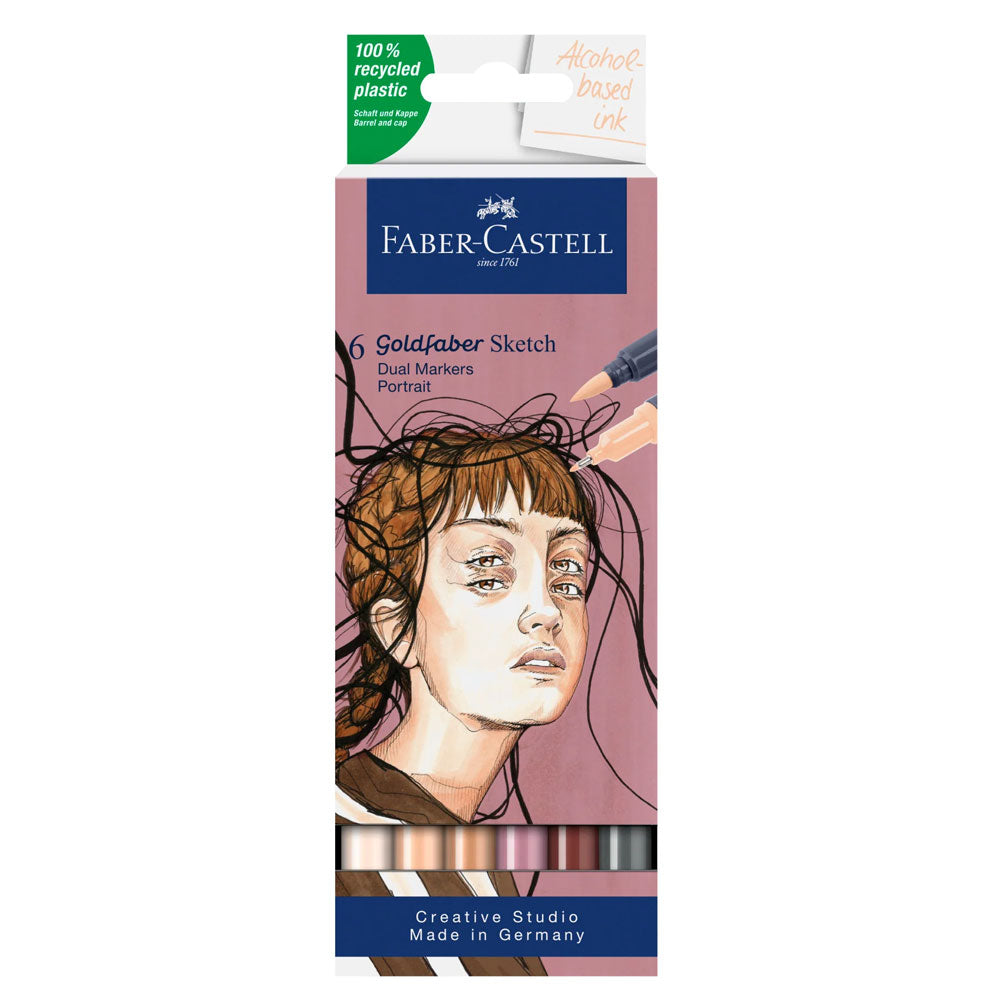 6 Goldfaber Sketch Dual Markers Portrait