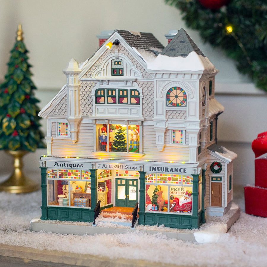 Norman Rockwell Antique Gift Shop Christmas on Main Street